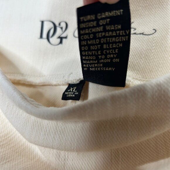 DG2 by Diane Gilman Woman’s Pants sz 12 Yellow Boot cut Stretch Pull-On Jeans - Picture 8 of 9